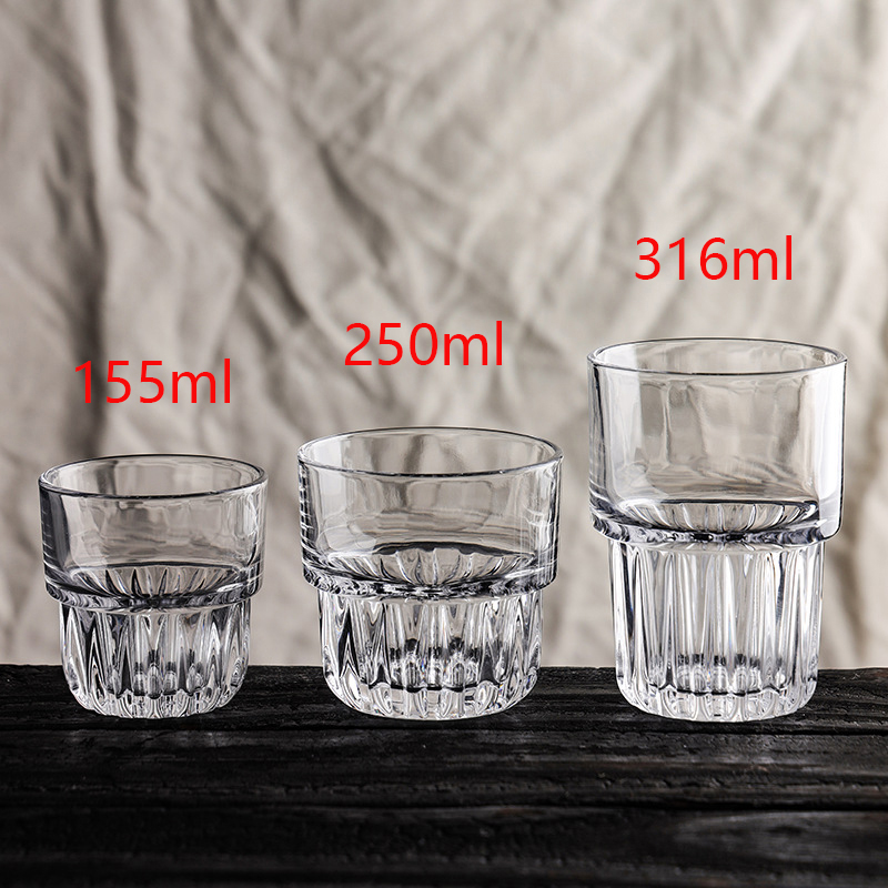 Espresso Shot Glass - 155ml/250ml/316ml Kaffeetasse hitze beständige Glas becher
